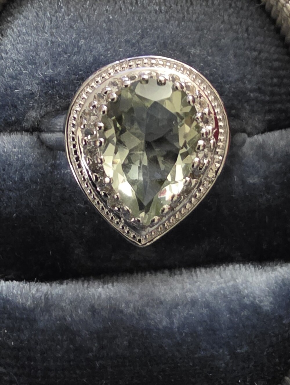 925 Silver Aquamarine Ring (Vintage)